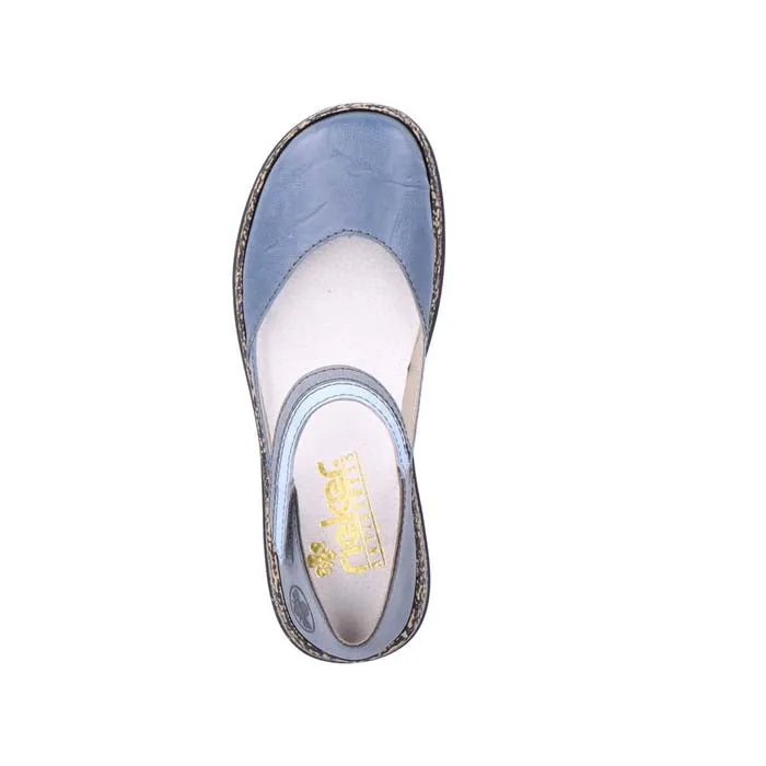 Smooth Texture Breath Fresh Womens Rieker Daisy in Azur/Atlantic/Aqua