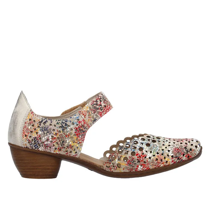 Womens Rieker Mirjam 53 in Beige-Multi/Muschel Slow Walks Mobility Ease