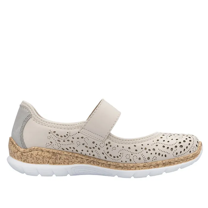 Relaxed Look Womens Rieker Nikita 99 in Perle/Cement