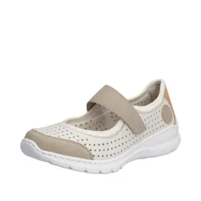 Womens Rieker Nikita MJ in Ginger/Off White/Aprikot Sprint Walk Soft Collar Padding