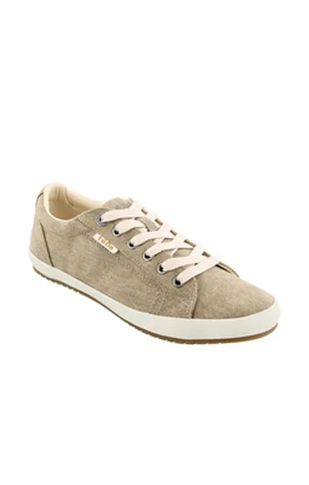 Silver Glow Womens Taos Star Khaki Wash Canvas