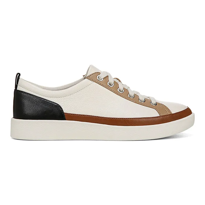 Street Pic Womens Vionic Winny Lace Up Sneaker in Ivory/Black