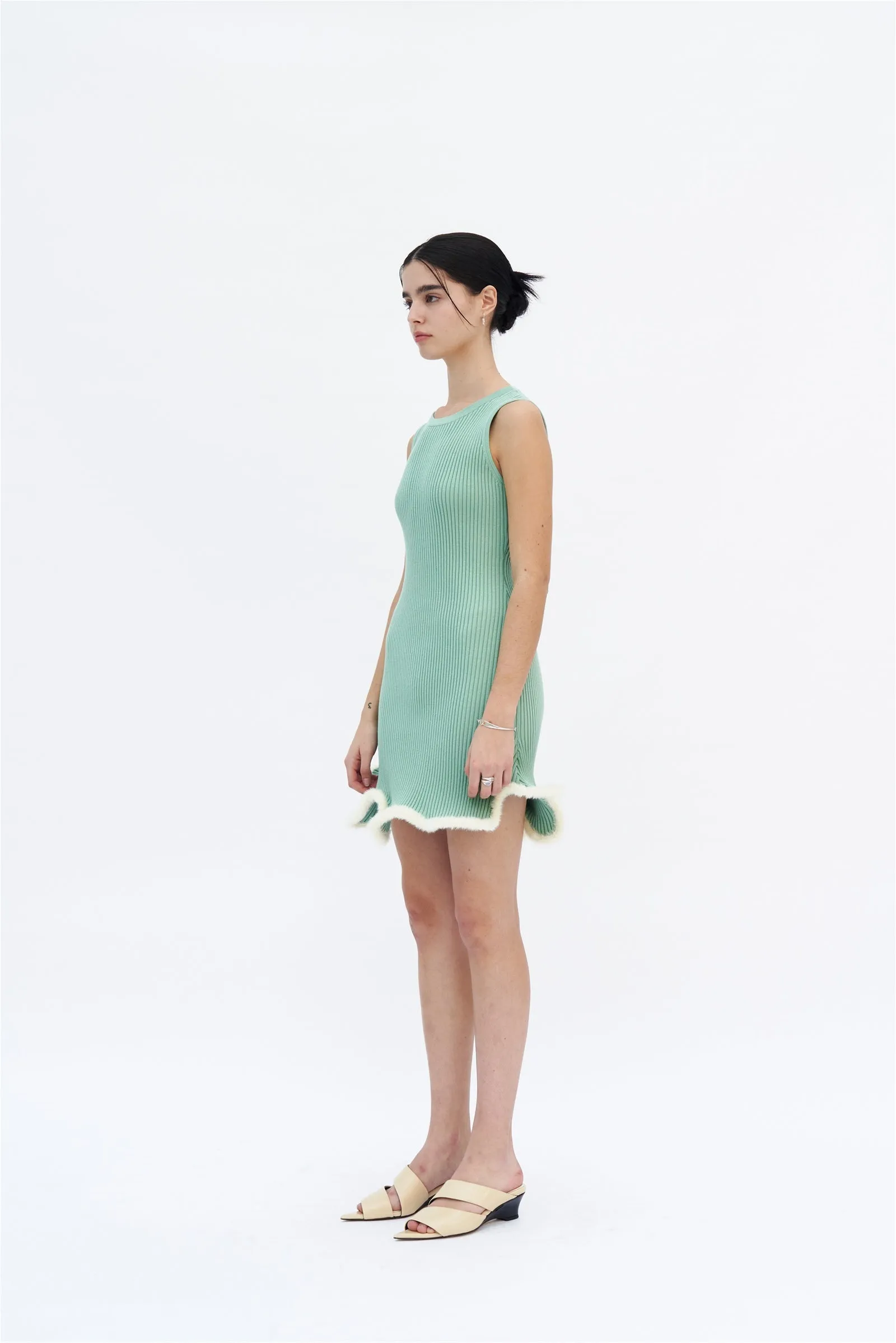 Tulle Flow XENA 3D WAVY MINI TANK DRESS