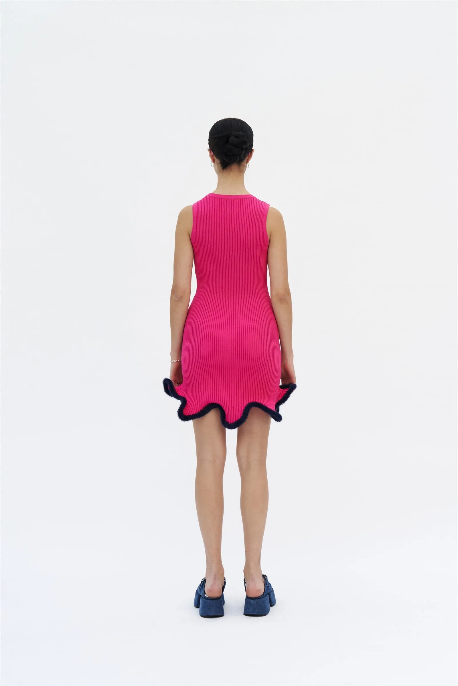 XENA 3D WAVY MINI TANK DRESS Chic Silhouette Flawless Fit