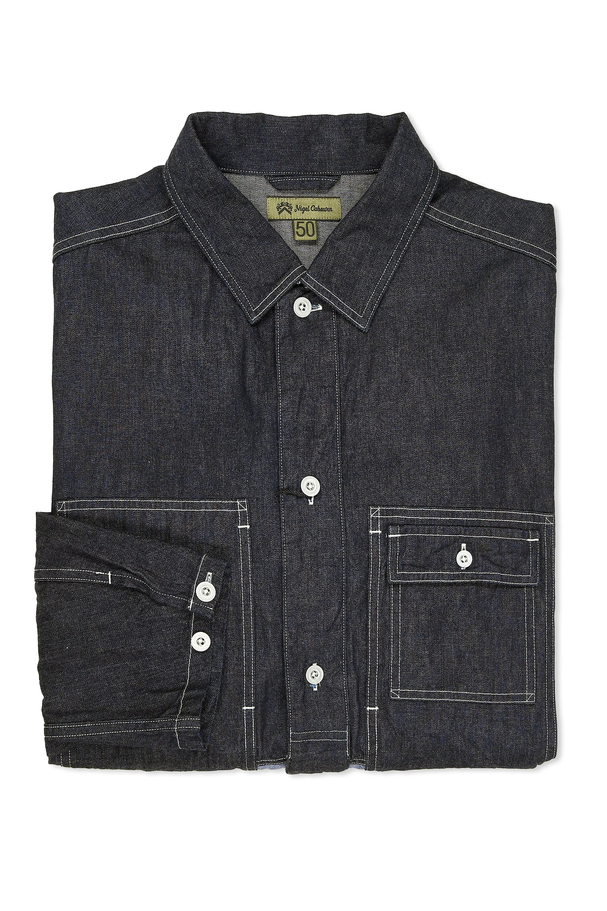 Practical Choice Nigel Cabourn Indigo Utility T2 10oz Denim Shirt
