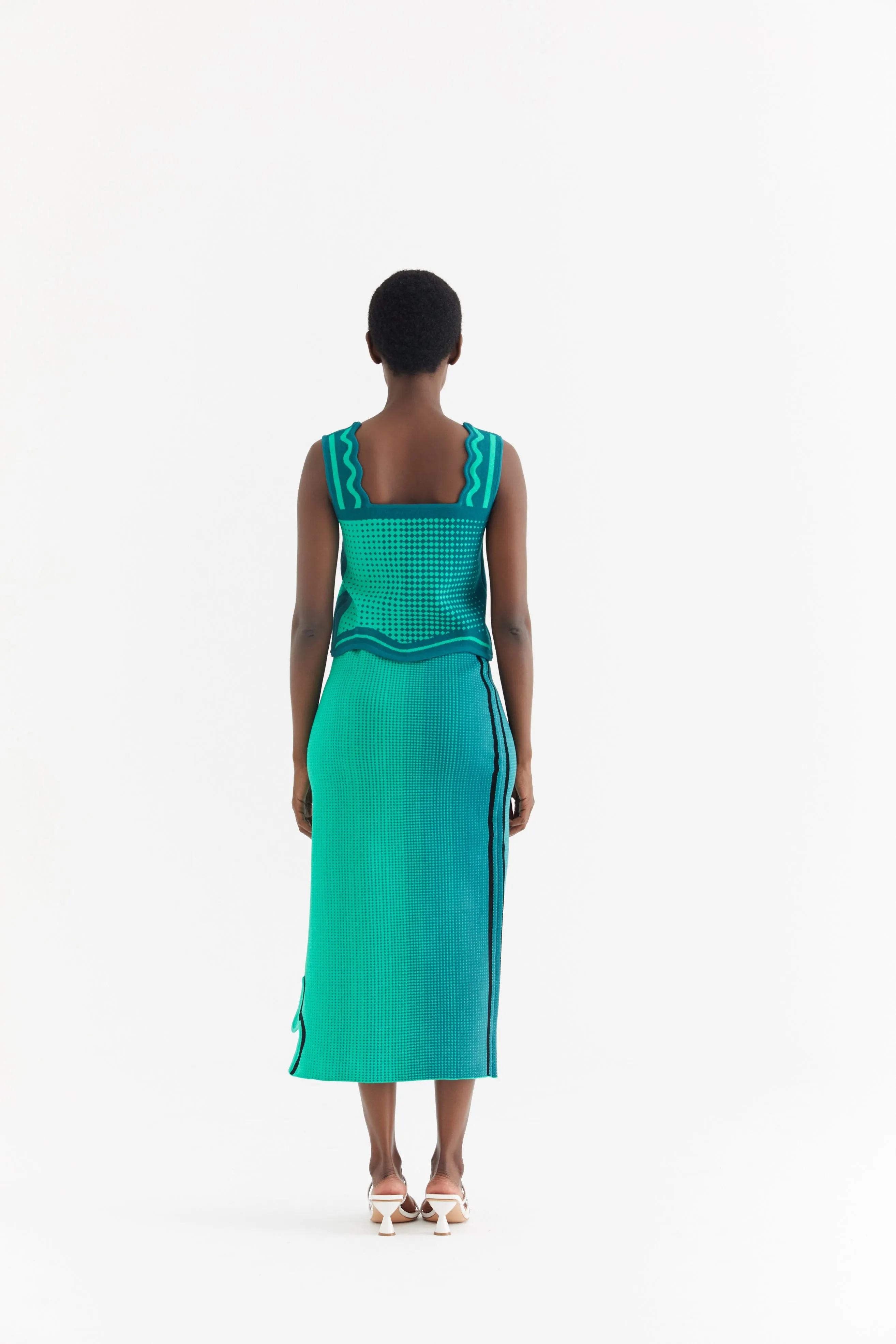 ZANE WAVY CROPPED TANK OEKOTEX Certified Fabric