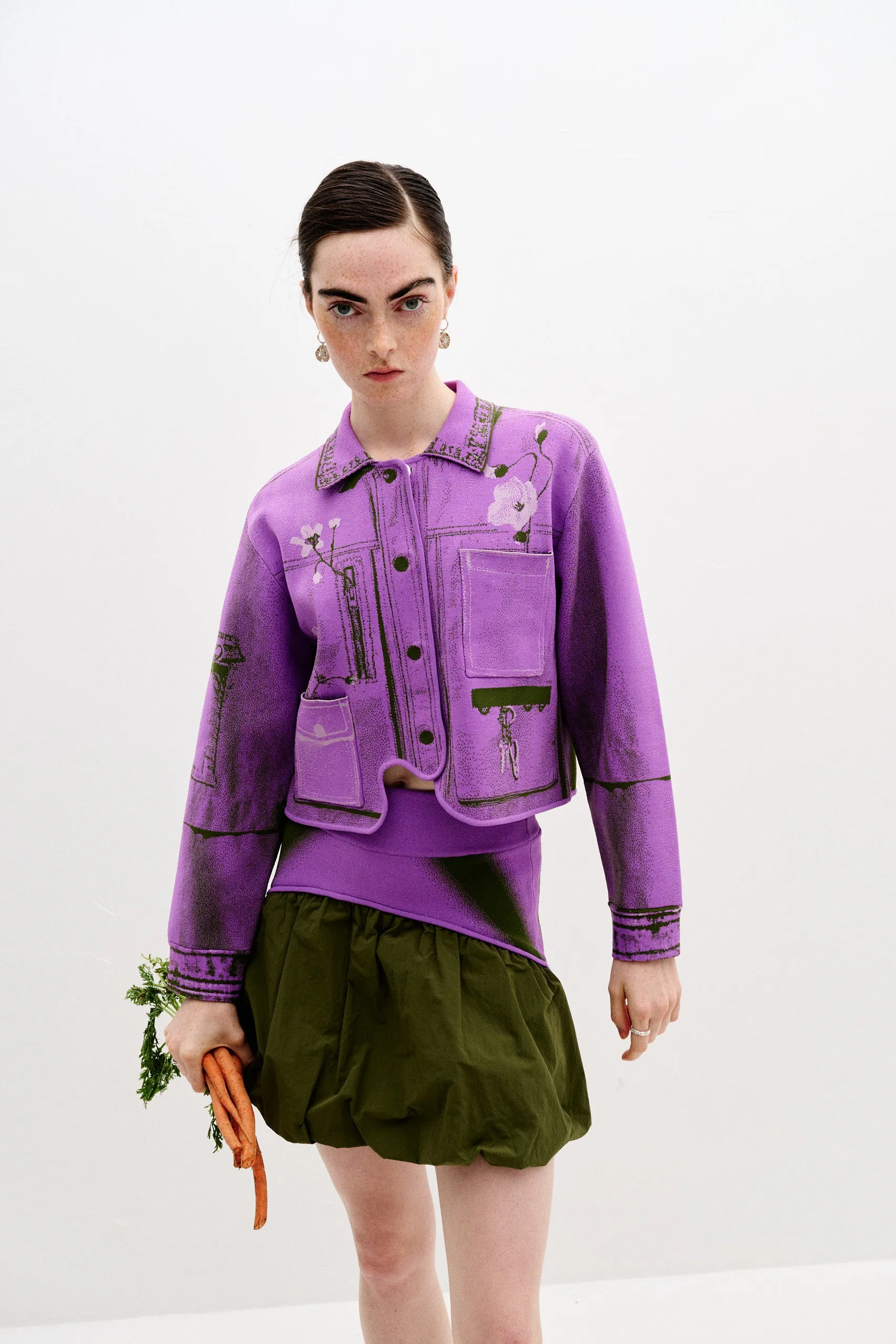 Stretchable Waistband Breathable fabric tech ZEBRINA FAKE CARGO JACKET