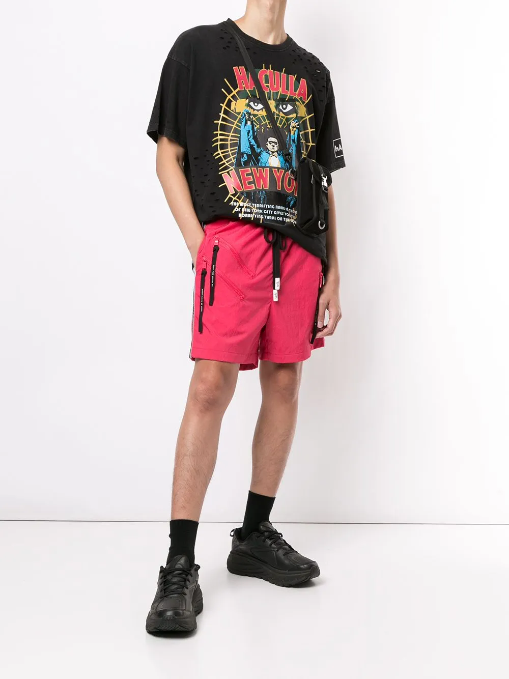 Cargo Pockets Poolside Wear ZIPPER SHORTS INFRARED