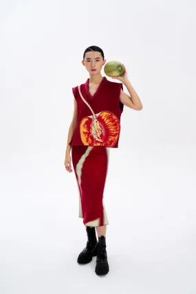 AntiBacterial Coating ZOE OVERSIZED CHERRY VEST