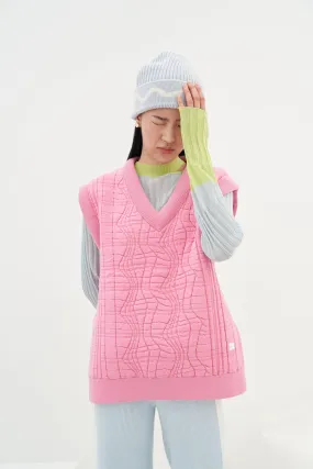 ZOE PILLOW STITCH OVERSIZED ECO VEST Versatile Layering Light Fabric